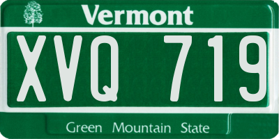 VT license plate XVQ719