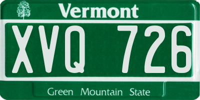VT license plate XVQ726