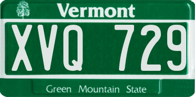 VT license plate XVQ729