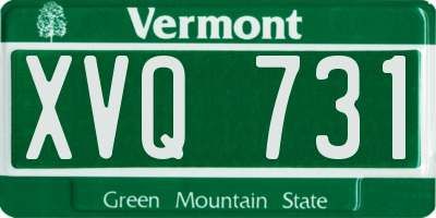 VT license plate XVQ731