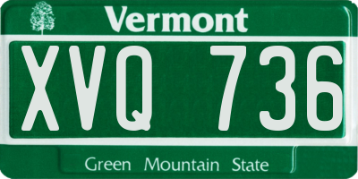 VT license plate XVQ736