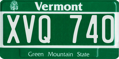 VT license plate XVQ740