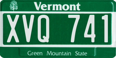 VT license plate XVQ741