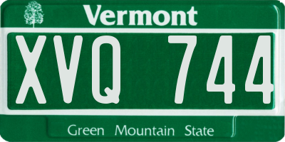 VT license plate XVQ744