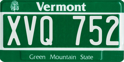 VT license plate XVQ752