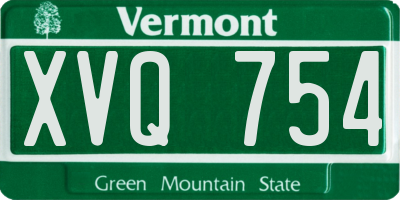 VT license plate XVQ754