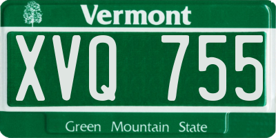 VT license plate XVQ755