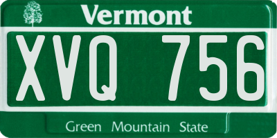 VT license plate XVQ756