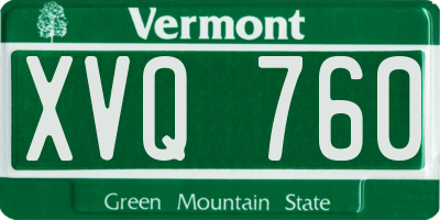 VT license plate XVQ760