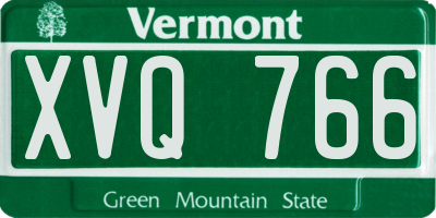 VT license plate XVQ766