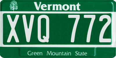 VT license plate XVQ772