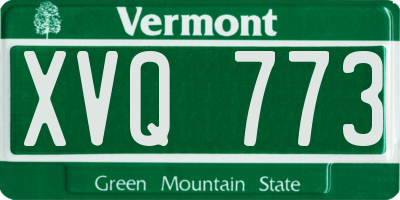 VT license plate XVQ773