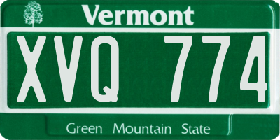 VT license plate XVQ774