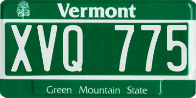VT license plate XVQ775