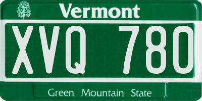 VT license plate XVQ780