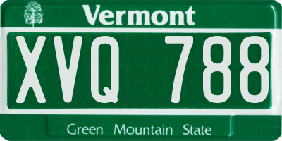 VT license plate XVQ788