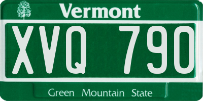 VT license plate XVQ790