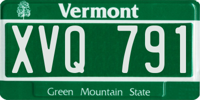 VT license plate XVQ791