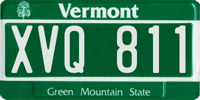 VT license plate XVQ811
