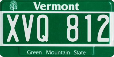 VT license plate XVQ812
