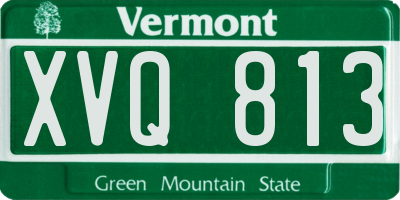 VT license plate XVQ813