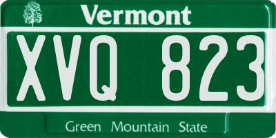 VT license plate XVQ823