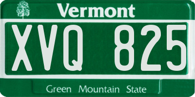 VT license plate XVQ825