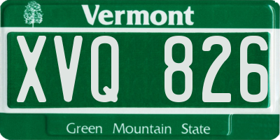 VT license plate XVQ826