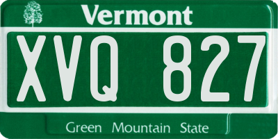 VT license plate XVQ827