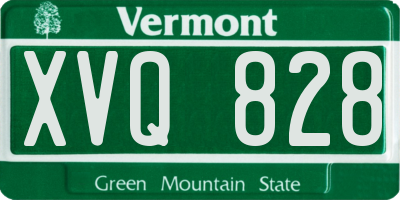 VT license plate XVQ828