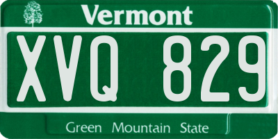 VT license plate XVQ829