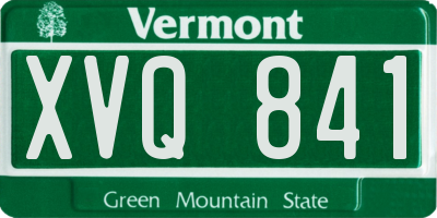 VT license plate XVQ841