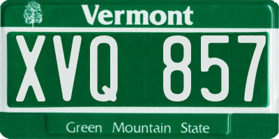 VT license plate XVQ857