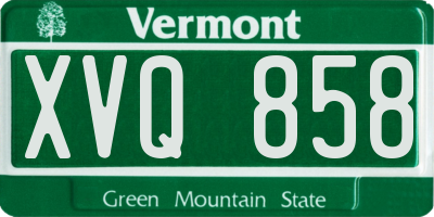 VT license plate XVQ858