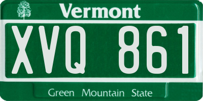 VT license plate XVQ861