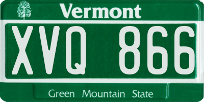 VT license plate XVQ866
