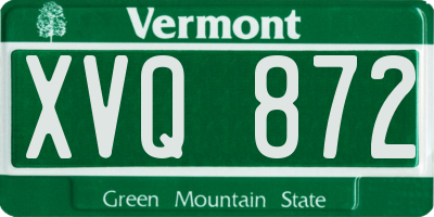 VT license plate XVQ872