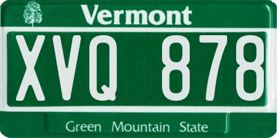 VT license plate XVQ878