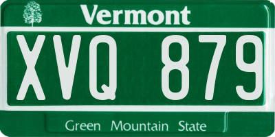 VT license plate XVQ879