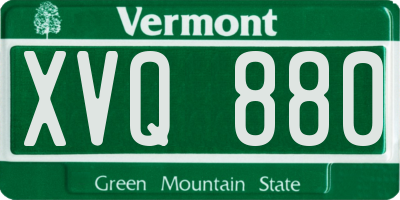 VT license plate XVQ880