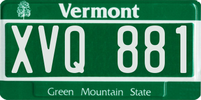 VT license plate XVQ881