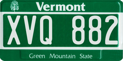 VT license plate XVQ882