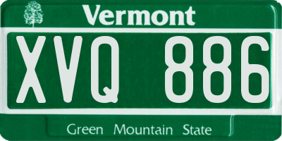 VT license plate XVQ886