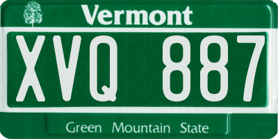 VT license plate XVQ887