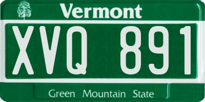 VT license plate XVQ891