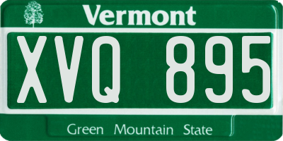 VT license plate XVQ895