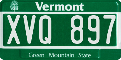 VT license plate XVQ897