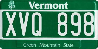 VT license plate XVQ898