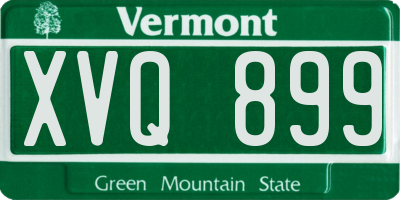 VT license plate XVQ899