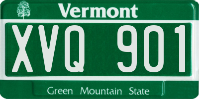 VT license plate XVQ901